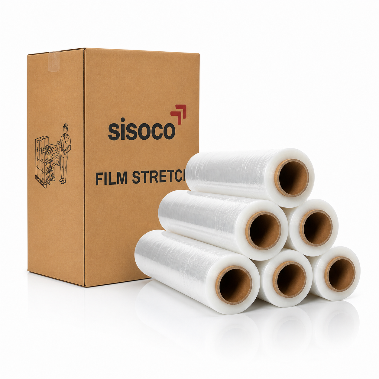 Film Stretch Transparente 2kg 6 Uds.