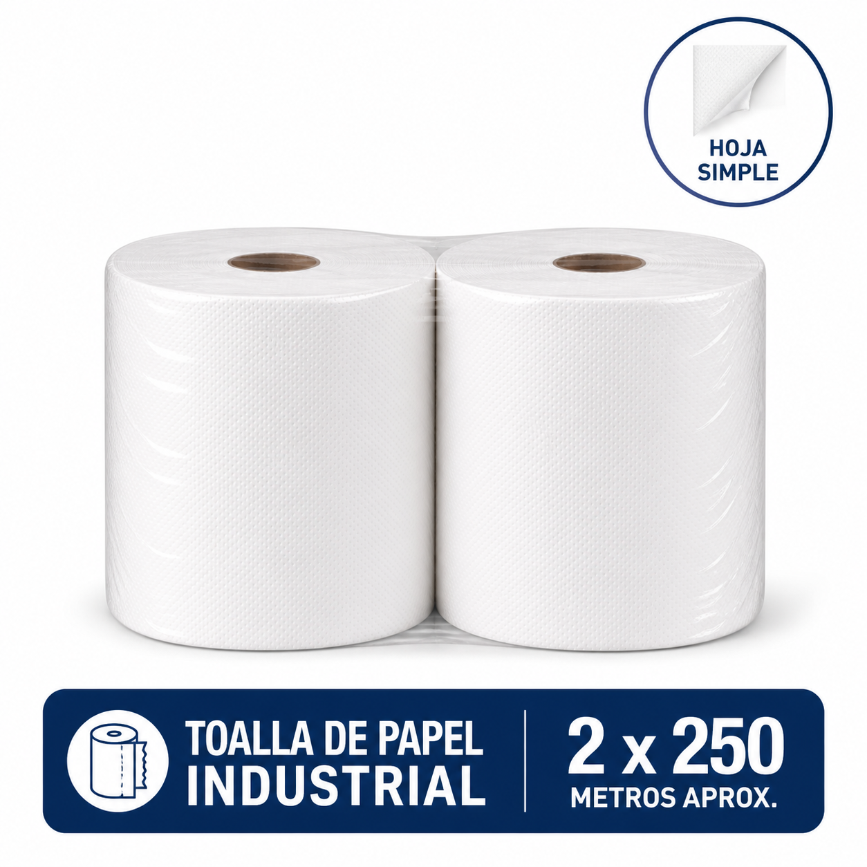 Toalla de Papel Indutrial 250m 2 Uds.