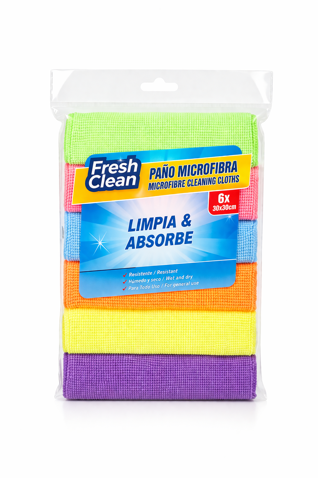 Paño Microfibra 30x30 6 Uds.